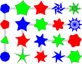 Rounded polygons and stars